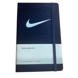 Nike Moleskine Navy Blue White Lined Journal Start TELLING Your STORY